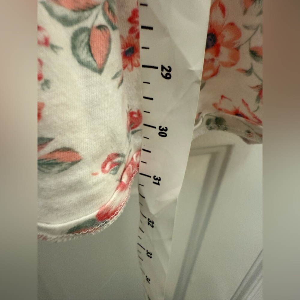 Vintage Floral Cotton Nights Short Sleep Dress Size Medium - Picture 8 of 9
